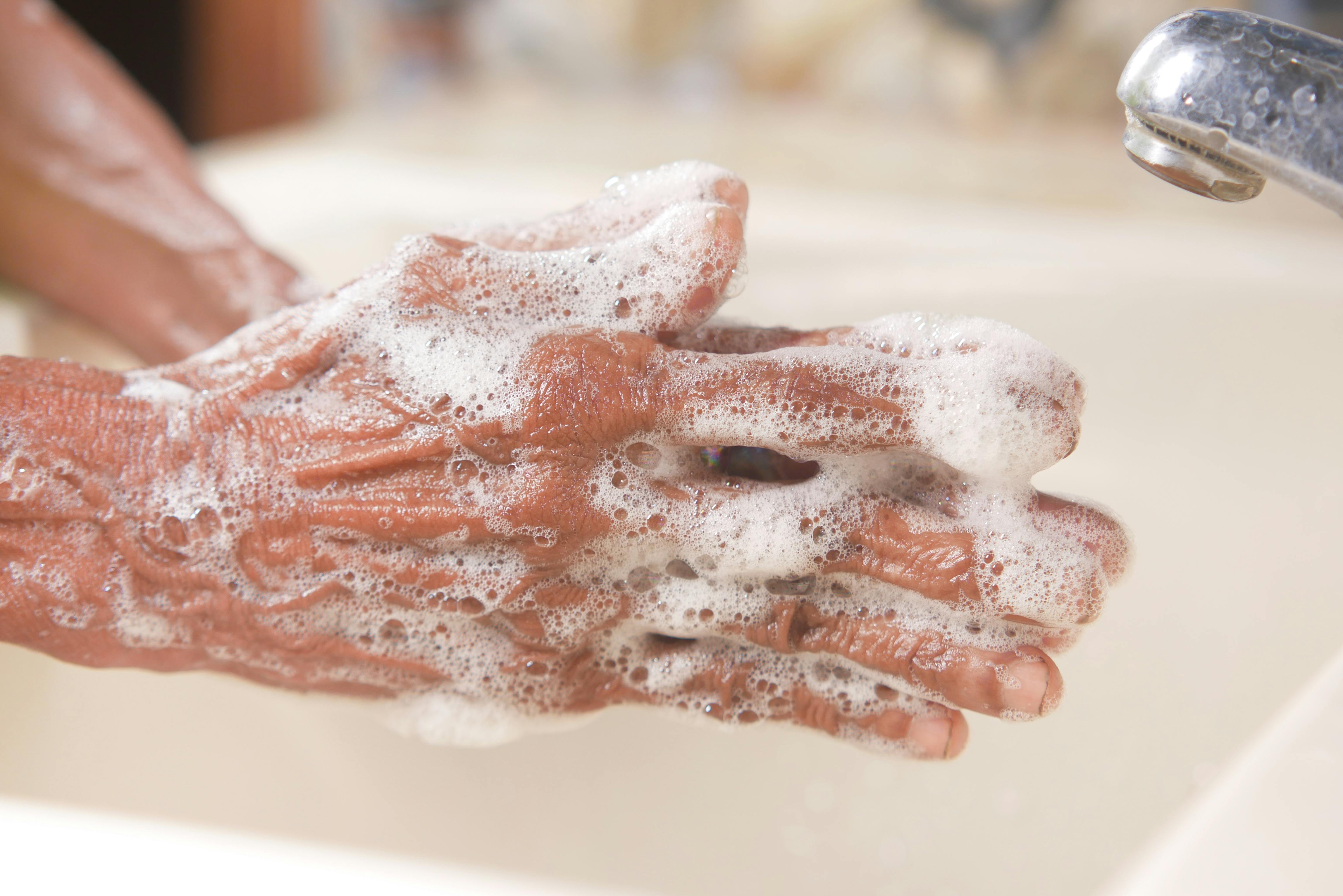 washing hands