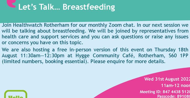 event poster on breastfeeding