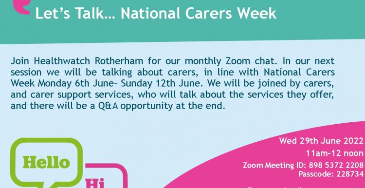 Event poster on national carers week