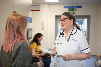 Nurse talking to a patient
