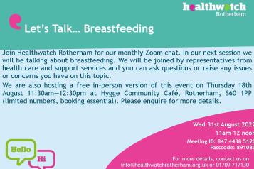 event poster on breastfeeding
