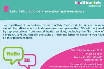 event poster on suicide awareness